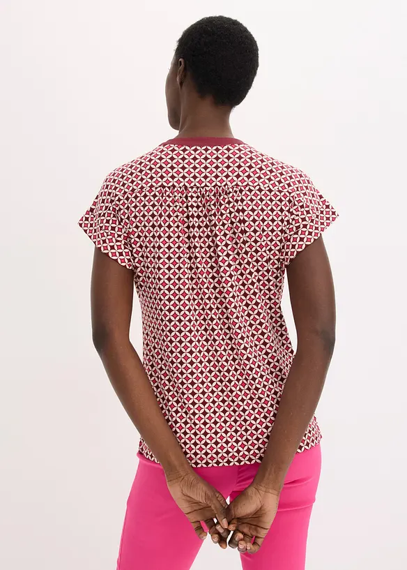 Shirtbluse bedruckt in rot von hinten (im Anschnitt) - bonprix Shirtbluse bedruckt in rot von hinten (im Anschnitt) - bonprix