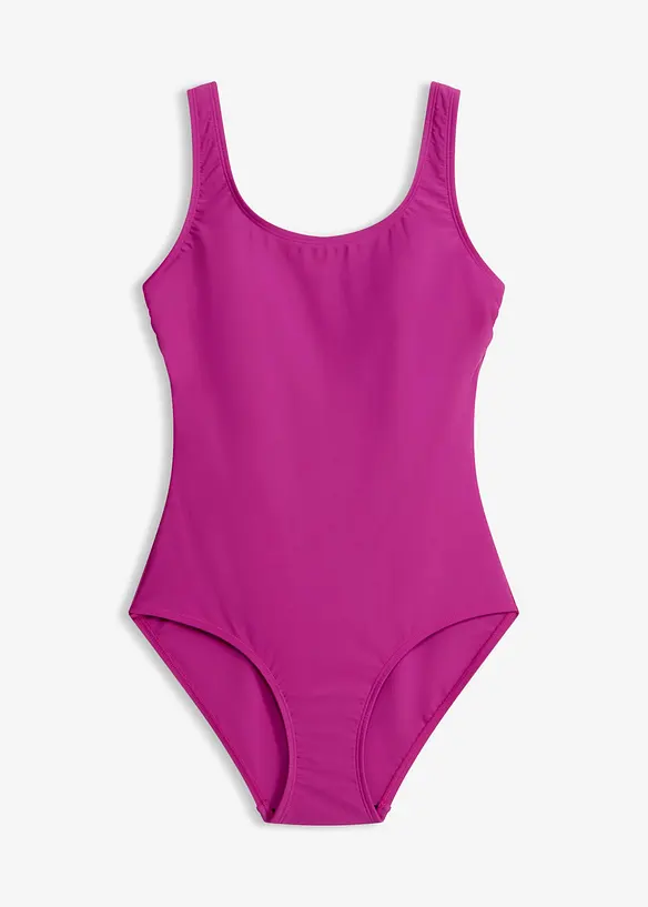 Badeanzug in lila von vorne - bonprix