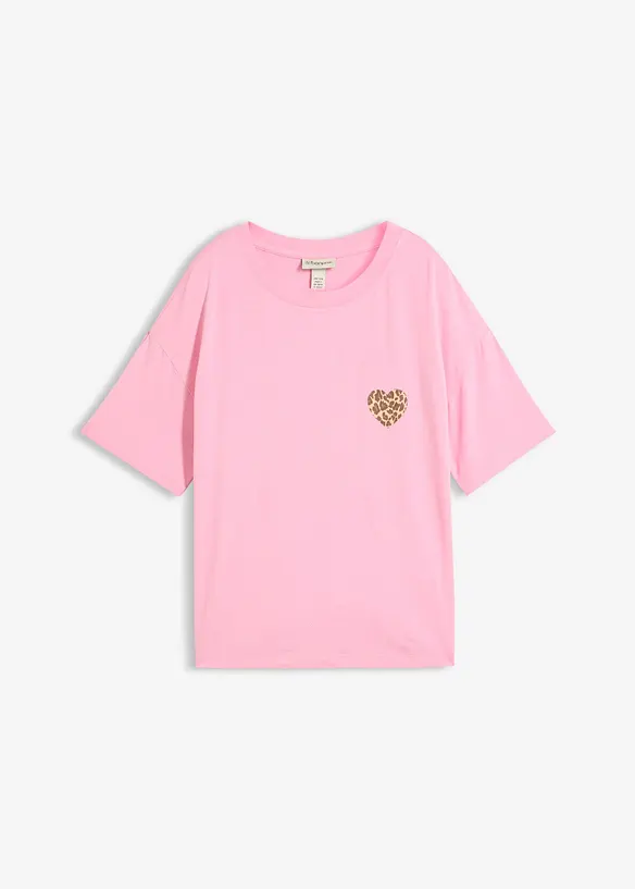 Verkürztes Shirt aus elastischem Viskose-Mix in rosa von vorne - bonprix Verkürztes Shirt aus elastischem Viskose-Mix in rosa von vorne - bonprix