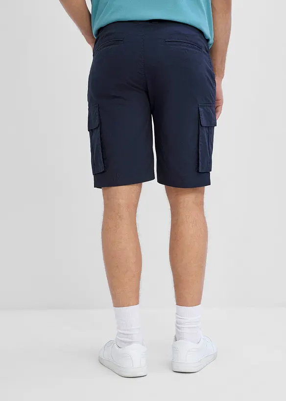 Cargo-Bermuda (2er Pack) in blau von hinten - bonprix