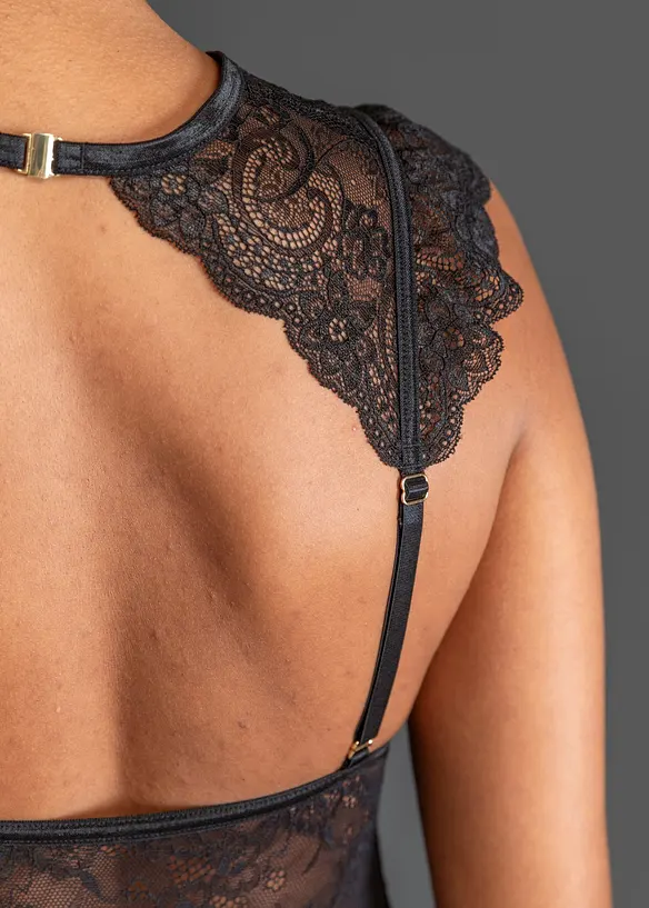 Stringbody Ouvert in schwarz (Detailaufnahme) - bonprix