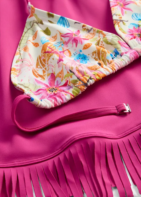 Bikini und Rock (3-tlg.Set) in pink - bonprix