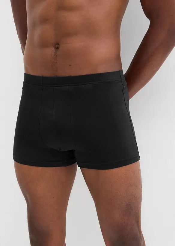 Boxershorts eng (5er Pack) in schwarz von vorne - bonprix