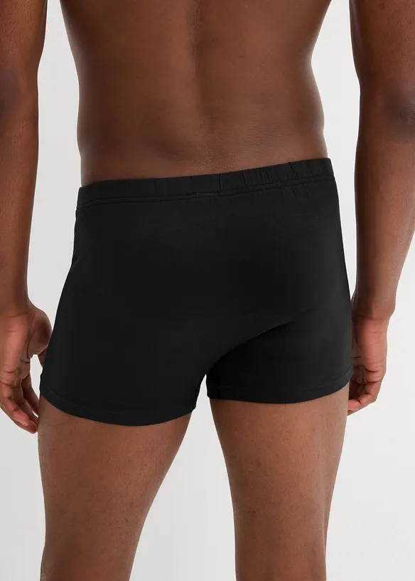 Boxershorts eng (5er Pack) in schwarz von hinten - bonprix