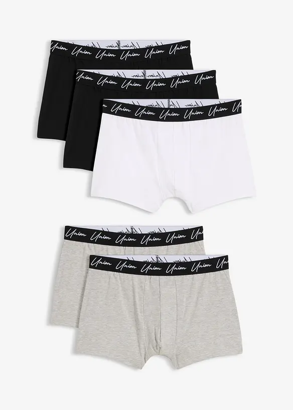 Boxershorts eng (5er Pack) in schwarz - bonprix