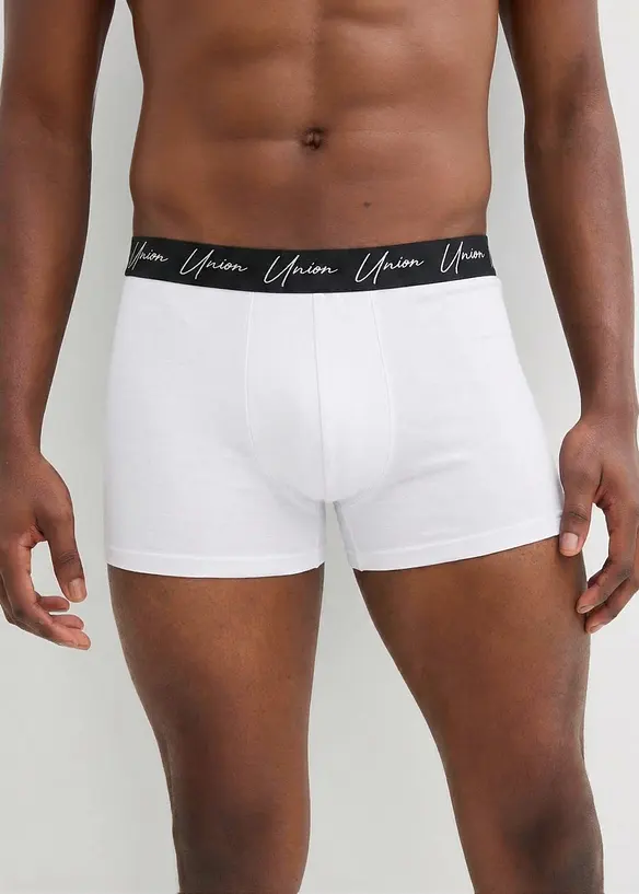 Boxershorts eng (5er Pack) in schwarz von vorne - bonprix