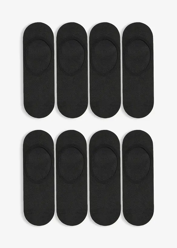 Füßlinge mit kühlendem Material (8er Pack) in schwarz von vorne - bonprix