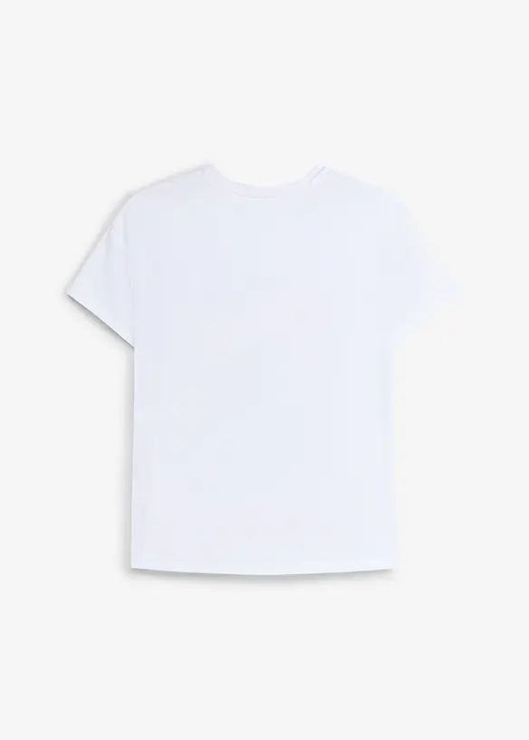 Disney Stitch T-Shirt aus reiner Baumwolle in weiß von hinten - Lilo & Stitch