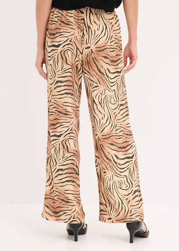 Weite Hose mit Komfortbund in beige von hinten - bonprix Weite Hose mit Komfortbund in beige von hinten - bonprix