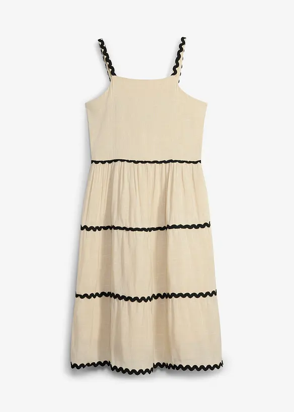 Trägerkleid in grau von vorne - bonprix