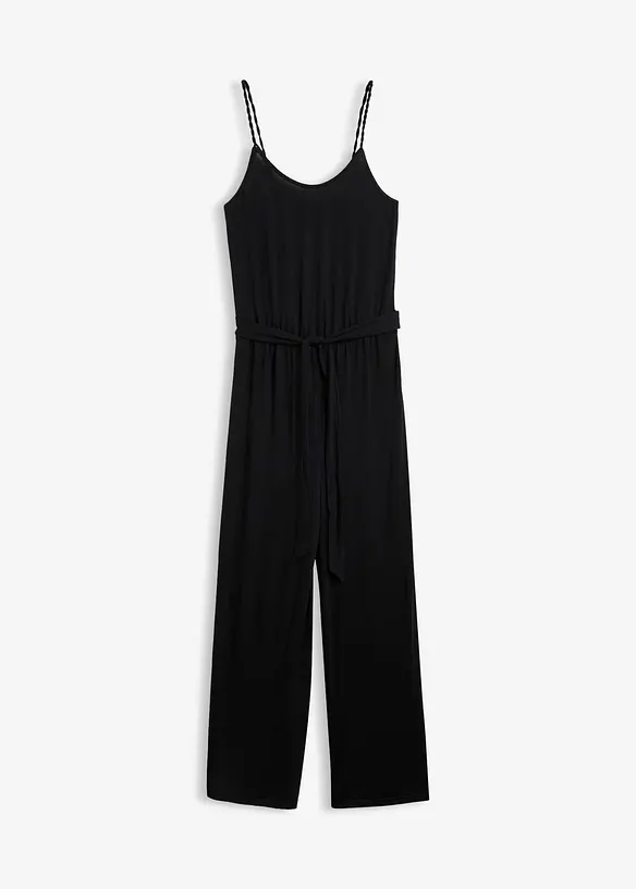 Overall aus softem Modal-Mix in schwarz von vorne - bonprix