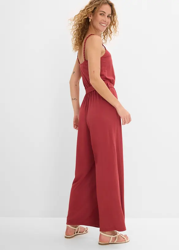 Overall aus softem Modal-Mix in rot von hinten (Totalaufnahme) - bonprix