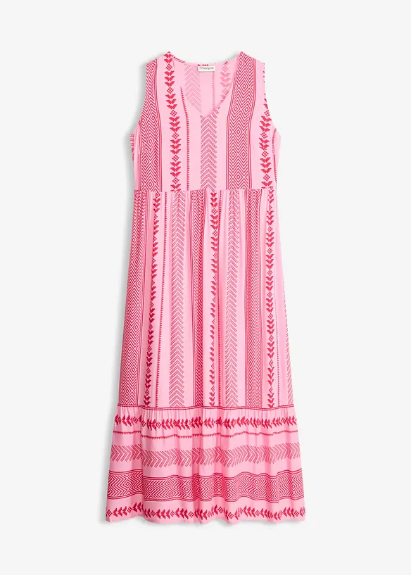 Maxikleid aus fließender Viskose in rot von vorne - bonprix Maxikleid aus fließender Viskose in rot von vorne - bonprix