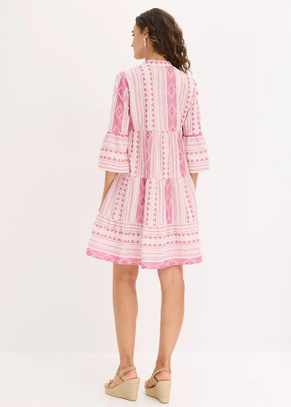 Tunika-Kleid aus Baumwoll-Mix in weiß von hinten (Totalaufnahme) - bonprix Tunika-Kleid aus Baumwoll-Mix in weiß von hinten (Totalaufnahme) - bonprix