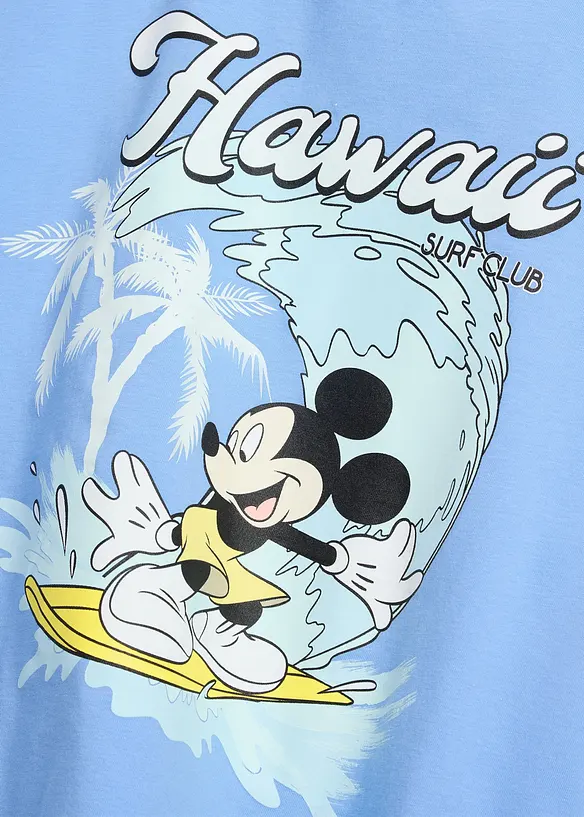 Mickey Mouse T-Shirt in Loose Fit aus reiner Baumwolle in blau - Disney