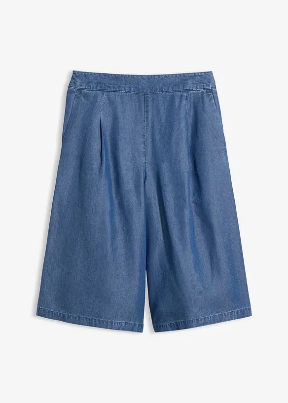Bermuda aus Lyocell in blau von vorne - bonprix Bermuda aus Lyocell in blau von vorne - bonprix