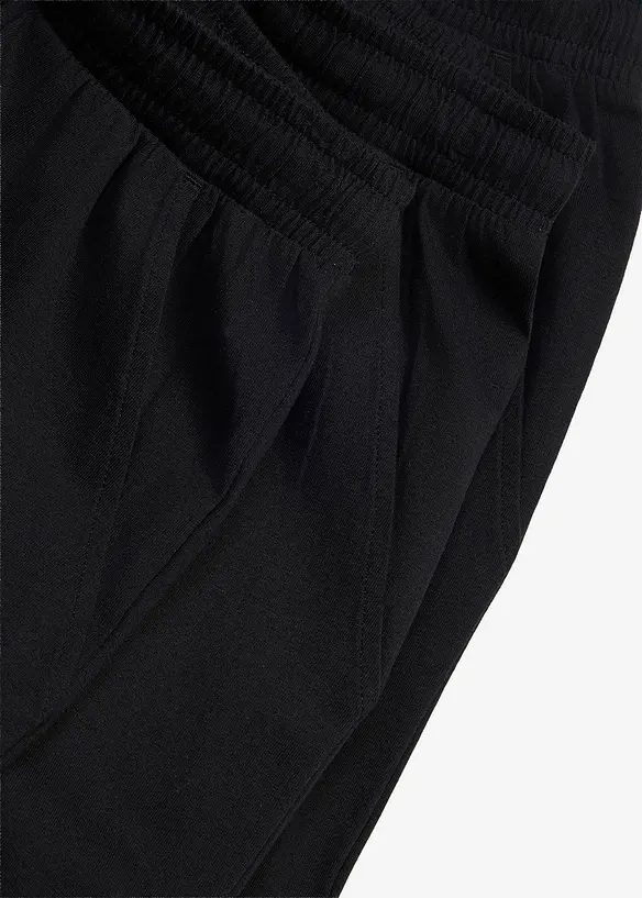 Kniebedeckende Jersey-Bermuda (3er Pack) in schwarz - bonprix
