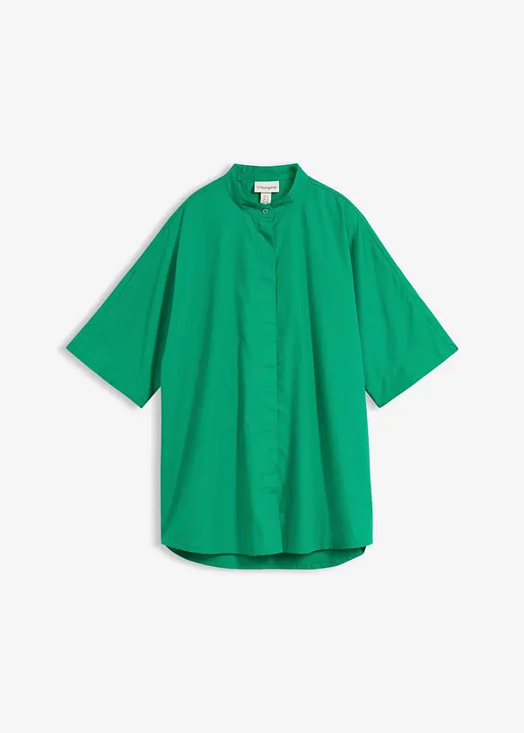Bluse aus reiner Bio-Baumwolle in grün von vorne - bonprix Bluse aus reiner Bio-Baumwolle in grün von vorne - bonprix
