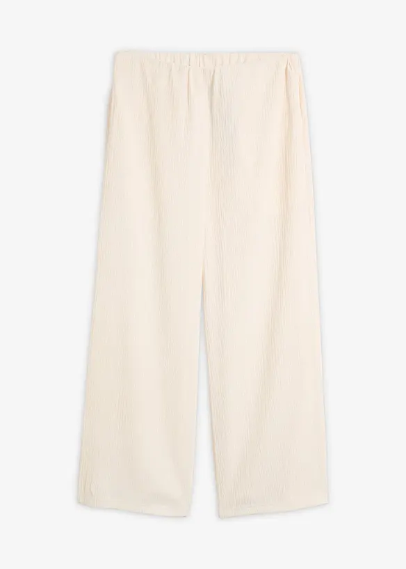 Culotte aus strukturiertem Material in weiß von vorne - bonprix Culotte aus strukturiertem Material in weiß von vorne - bonprix