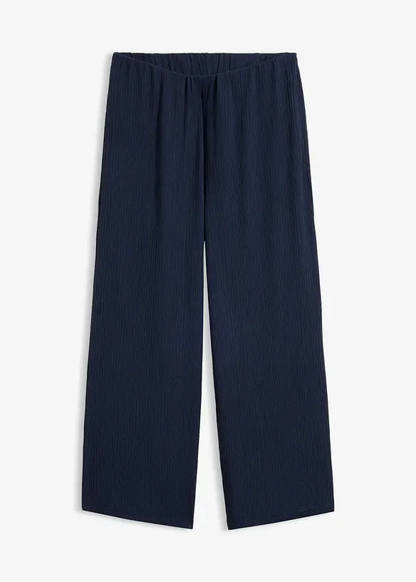 Culotte aus strukturiertem Material in blau von vorne - bonprix Culotte aus strukturiertem Material in blau von vorne - bonprix