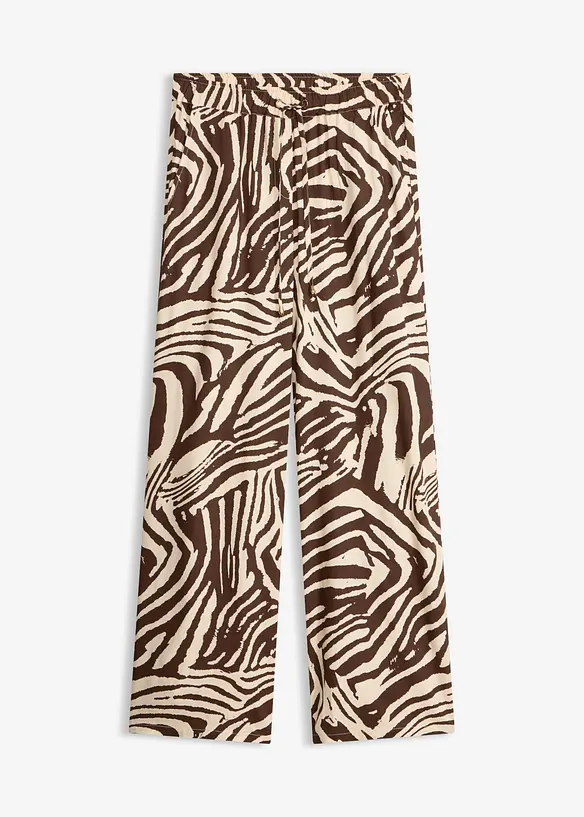 Viskosehose mit Schlupfbund in braun von vorne - bonprix Viskosehose mit Schlupfbund in braun von vorne - bonprix