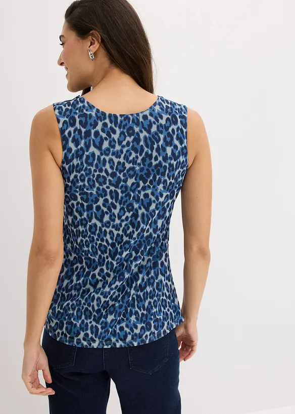 Top mit Wasserfallausschnitt in blau von hinten (im Anschnitt) - bonprix Top mit Wasserfallausschnitt in blau von hinten (im Anschnitt) - bonprix
