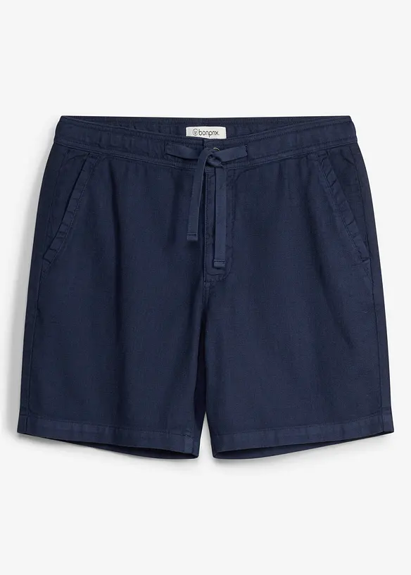 Schlupf-Shorts in Regular Fit in blau von vorne - bonprix