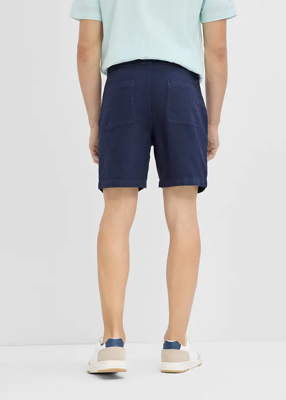 Schlupf-Shorts in Regular Fit in blau von hinten - bonprix