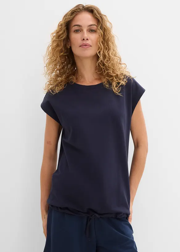 Sweatshirt aus leichter Baumwolle in blau von vorne (im Anschnitt) - bonprix Sweatshirt aus leichter Baumwolle in blau von vorne (im Anschnitt) - bonprix