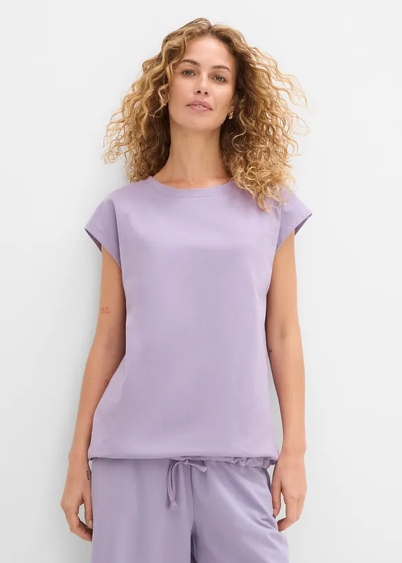 Sweatshirt aus leichter Baumwolle in lila von vorne (im Anschnitt) - bonprix Sweatshirt aus leichter Baumwolle in lila von vorne (im Anschnitt) - bonprix