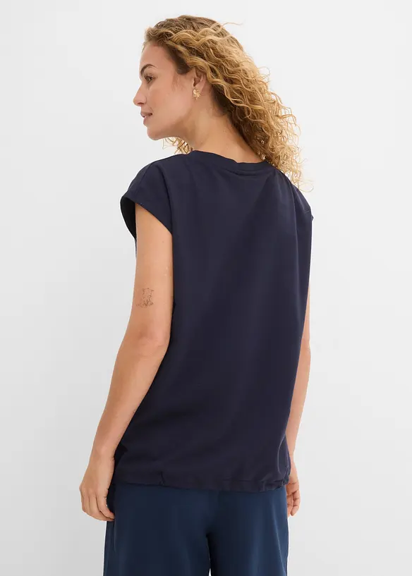 Sweatshirt aus leichter Baumwolle in blau von hinten (im Anschnitt) - bonprix Sweatshirt aus leichter Baumwolle in blau von hinten (im Anschnitt) - bonprix