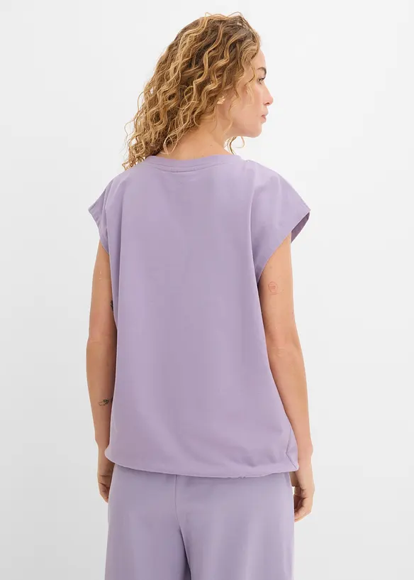Sweatshirt aus leichter Baumwolle in lila von hinten (im Anschnitt) - bonprix Sweatshirt aus leichter Baumwolle in lila von hinten (im Anschnitt) - bonprix