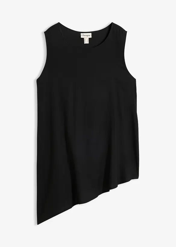 Blusentop aus softem Viskose-Mix in schwarz von vorne - bonprix Blusentop aus softem Viskose-Mix in schwarz von vorne - bonprix