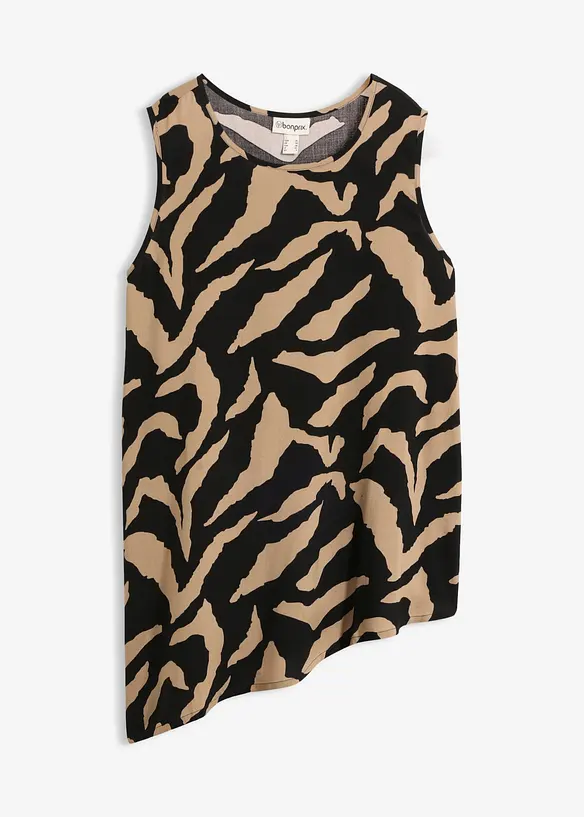 Blusentop aus softem Viskose-Mix in schwarz von vorne - bonprix Blusentop aus softem Viskose-Mix in schwarz von vorne - bonprix