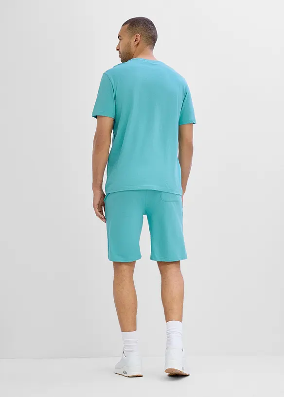 Shirt und Hose aus reiner Bio-Baumwolle (2-tlg.Set) in grün von hinten (Totalaufnahme) - bonprix
