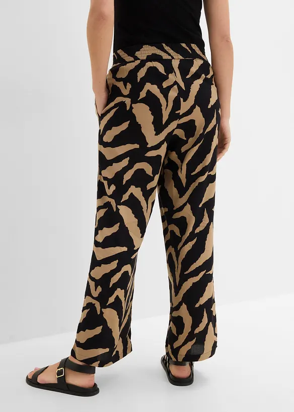 Marlenehose aus softer Viskose in schwarz von hinten - bonprix Marlenehose aus softer Viskose in schwarz von hinten - bonprix