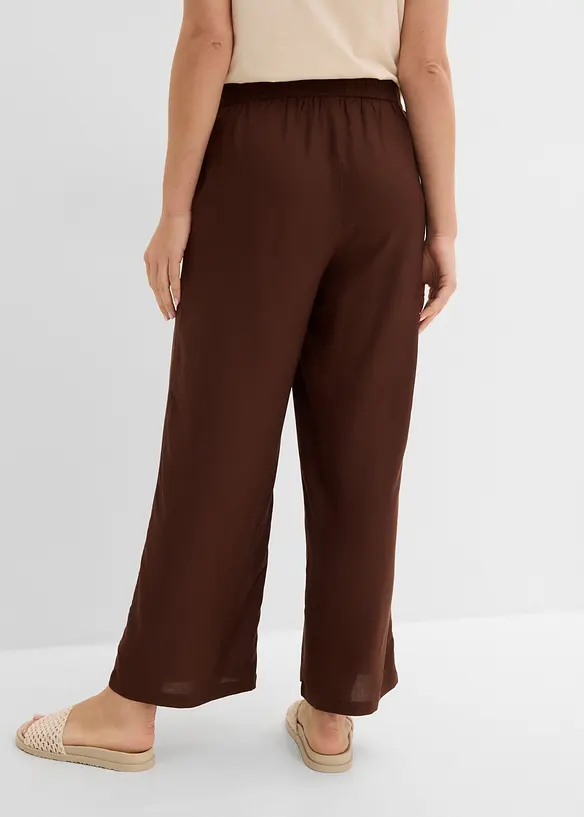 Marlenehose aus softer Viskose in braun von hinten - bonprix Marlenehose aus softer Viskose in braun von hinten - bonprix