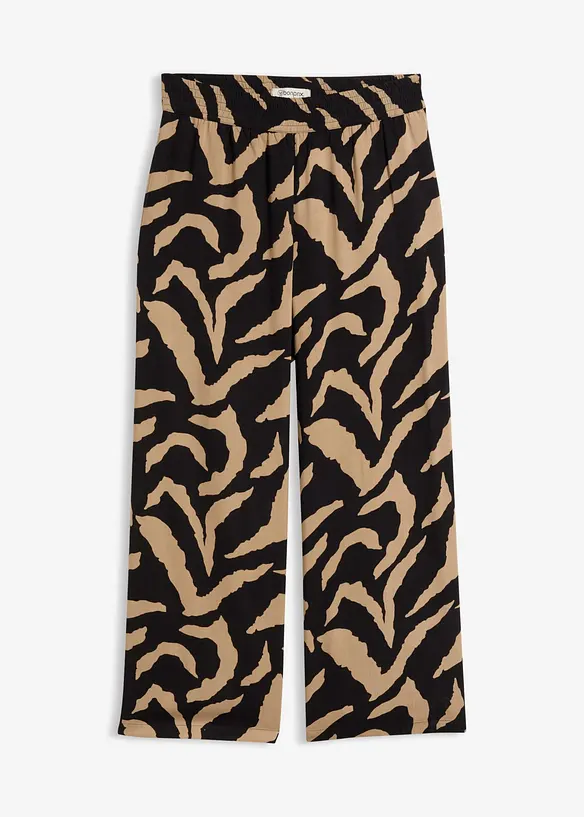 Marlenehose aus softer Viskose in schwarz von vorne - bonprix Marlenehose aus softer Viskose in schwarz von vorne - bonprix