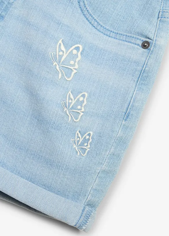 Loose-Fit Jeans-Shorts mit Bio-Baumwolle, Mid Waist in blau - bonprix