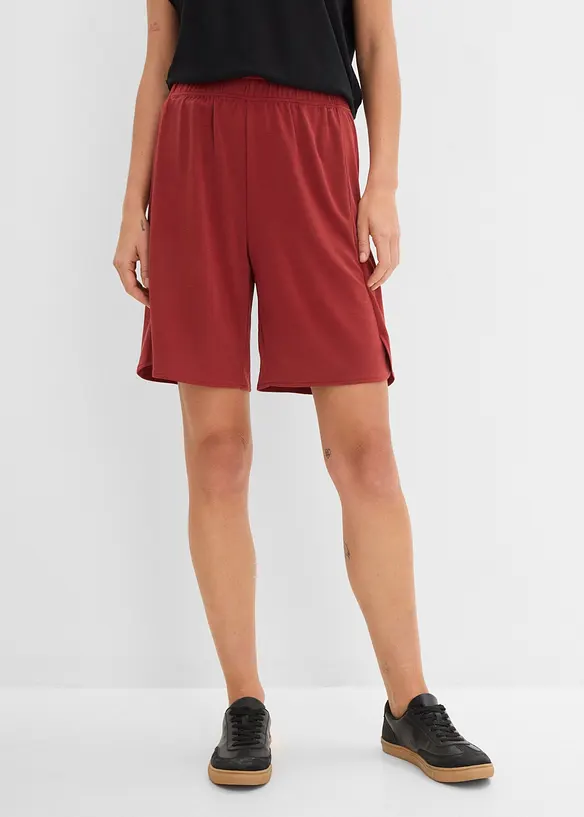 Schlupf-Bermuda aus softem Viskose-Mix in rot von vorne - bonprix Schlupf-Bermuda aus softem Viskose-Mix in rot von vorne - bonprix