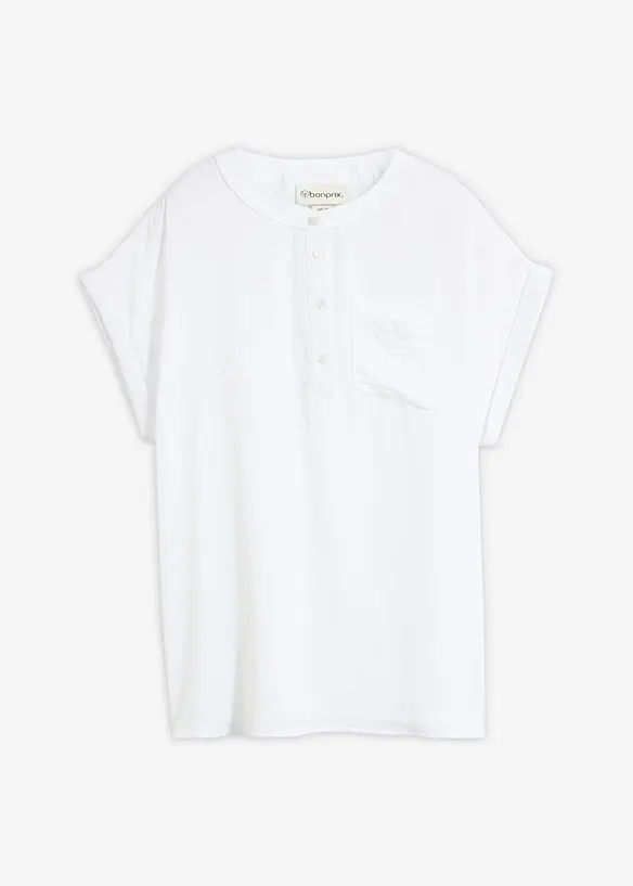 Blusenshirt in weiß von vorne - bonprix