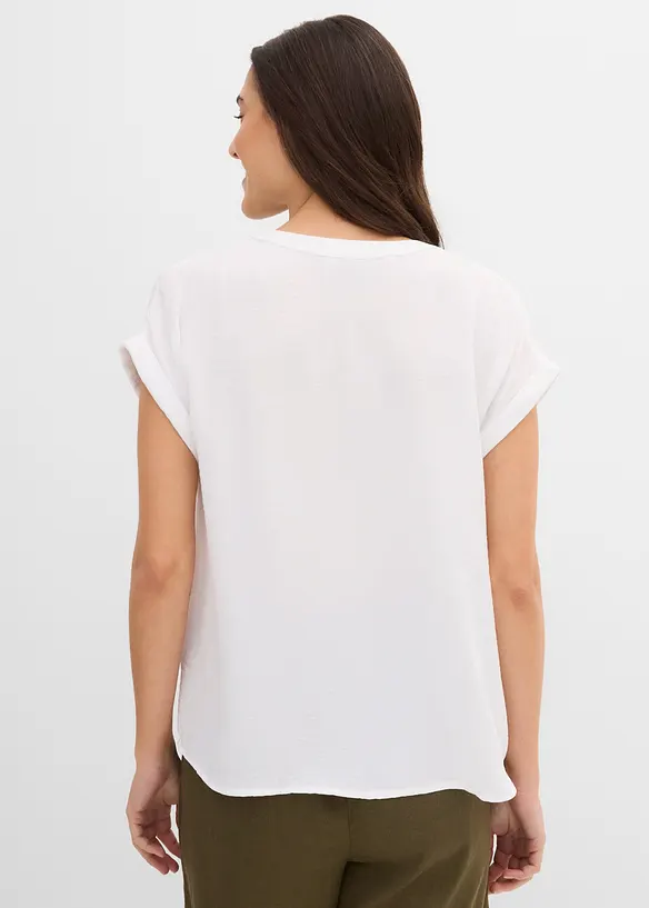 Blusenshirt in weiß von hinten (im Anschnitt) - bonprix