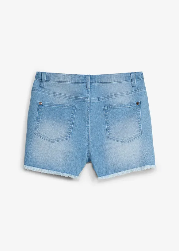 Jeans-Shorts mit Bio-Baumwolle, Mid Waist in blau von hinten - bonprix