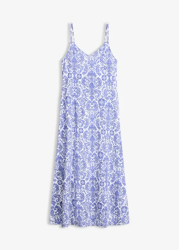 Strandkleid aus fließendem Viskose-Mix in weiß von vorne - bonprix