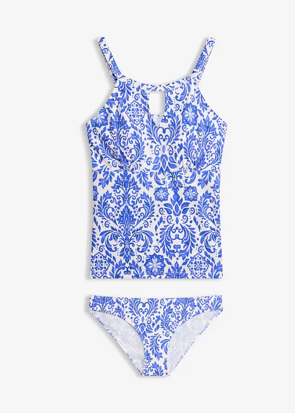 Tankini mit Cut-Out (2-tlg. Set) in weiß von vorne - bonprix