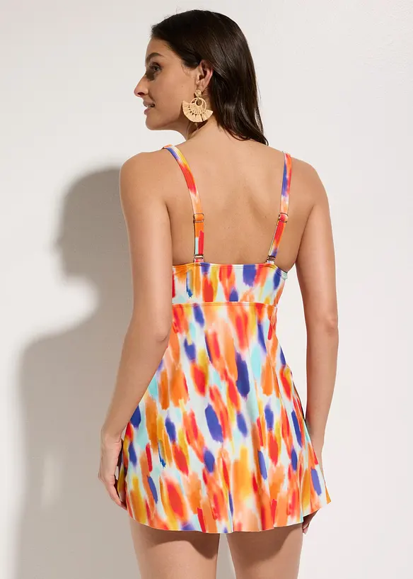Long-Tankini schnelltrocknend (2-tlg.Set) in bunt von hinten (Totalaufnahme) - bonprix