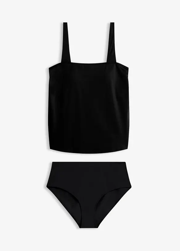 Tankini schnelltrocknend (2-tlg.Set) in schwarz von vorne - bonprix