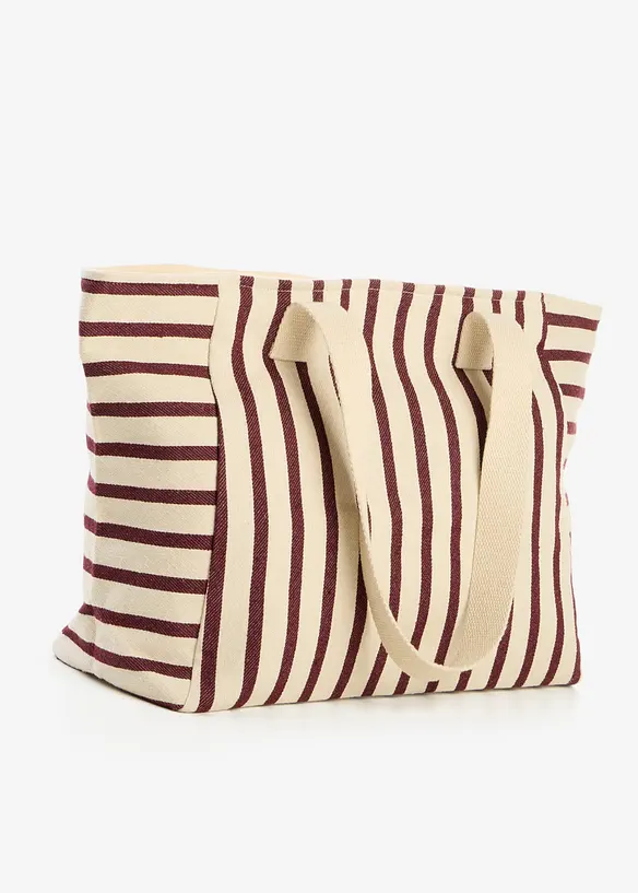 Shopper Canvas in weiß von hinten - bonprix