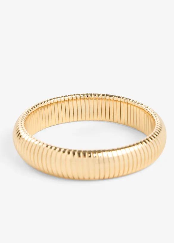Elastisches Metallarmband in gold von vorne - bonprix