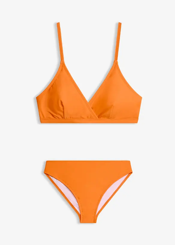 Bikini mit Highleg (2-tlg. Set) in orange von vorne - bonprix